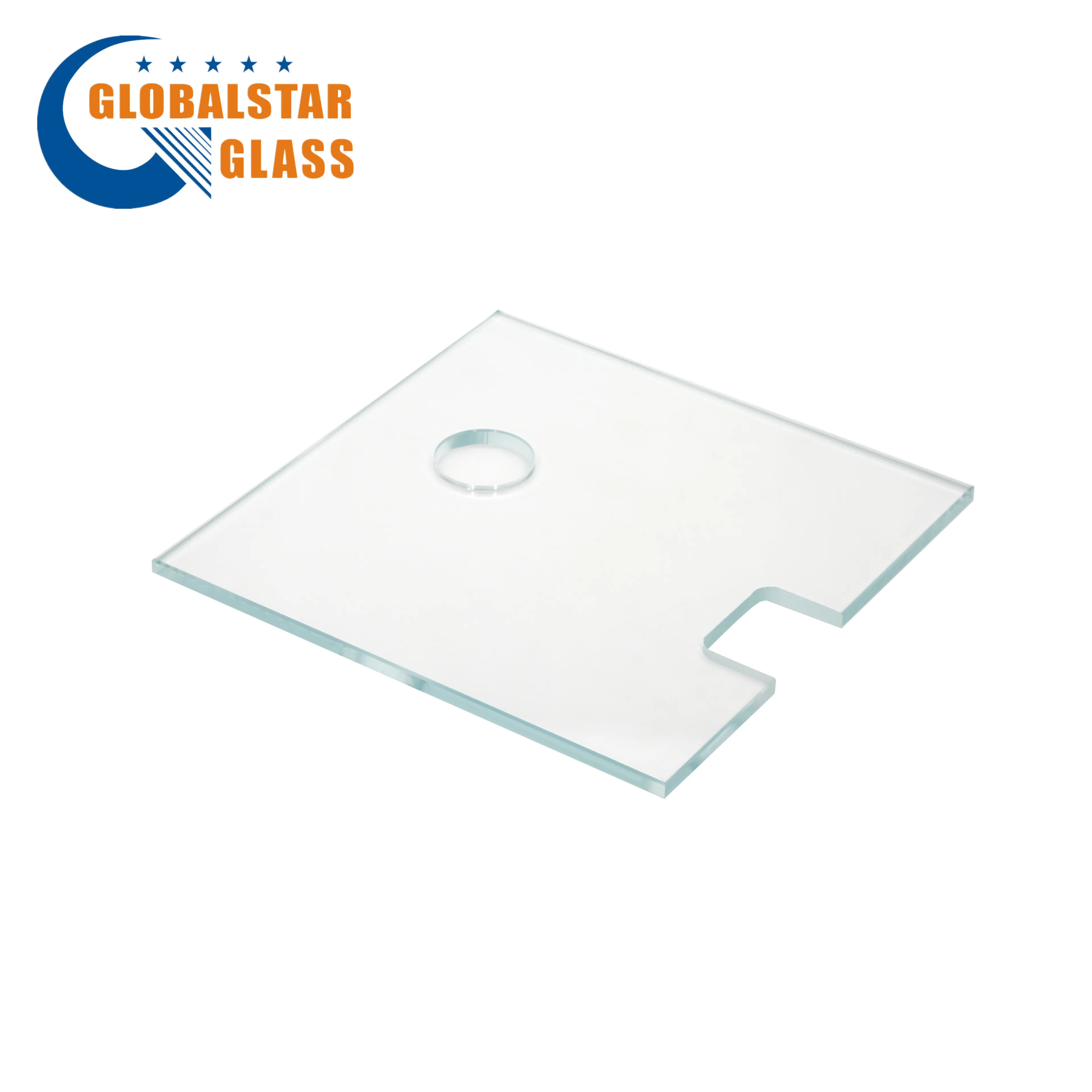 Hoja de vidrio templado transparente de 10mm y 12mm para paneles de cercas de piscina de vidrio templado