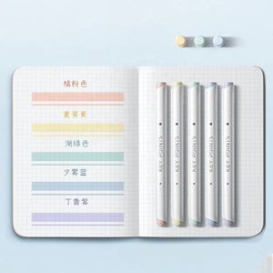 5pcs Key Point Dual Side Pastel <strong>Highlighter</strong> Marker with <strong>Chisel</strong> and Fine <strong>Tip</strong> for DIY Journal - Product Image 3