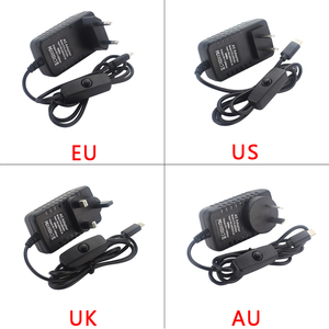 5V 3A Raspberry Pi 4 Type-C alimentatore EU US AU UK caricabatterie con interruttore on/off per Raspberry Pi 4 modello B - Product Image 5