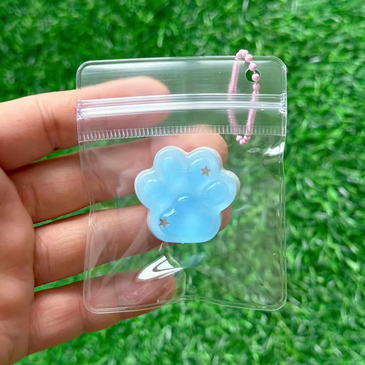 Petites collations patte de chat bleu sel de mer