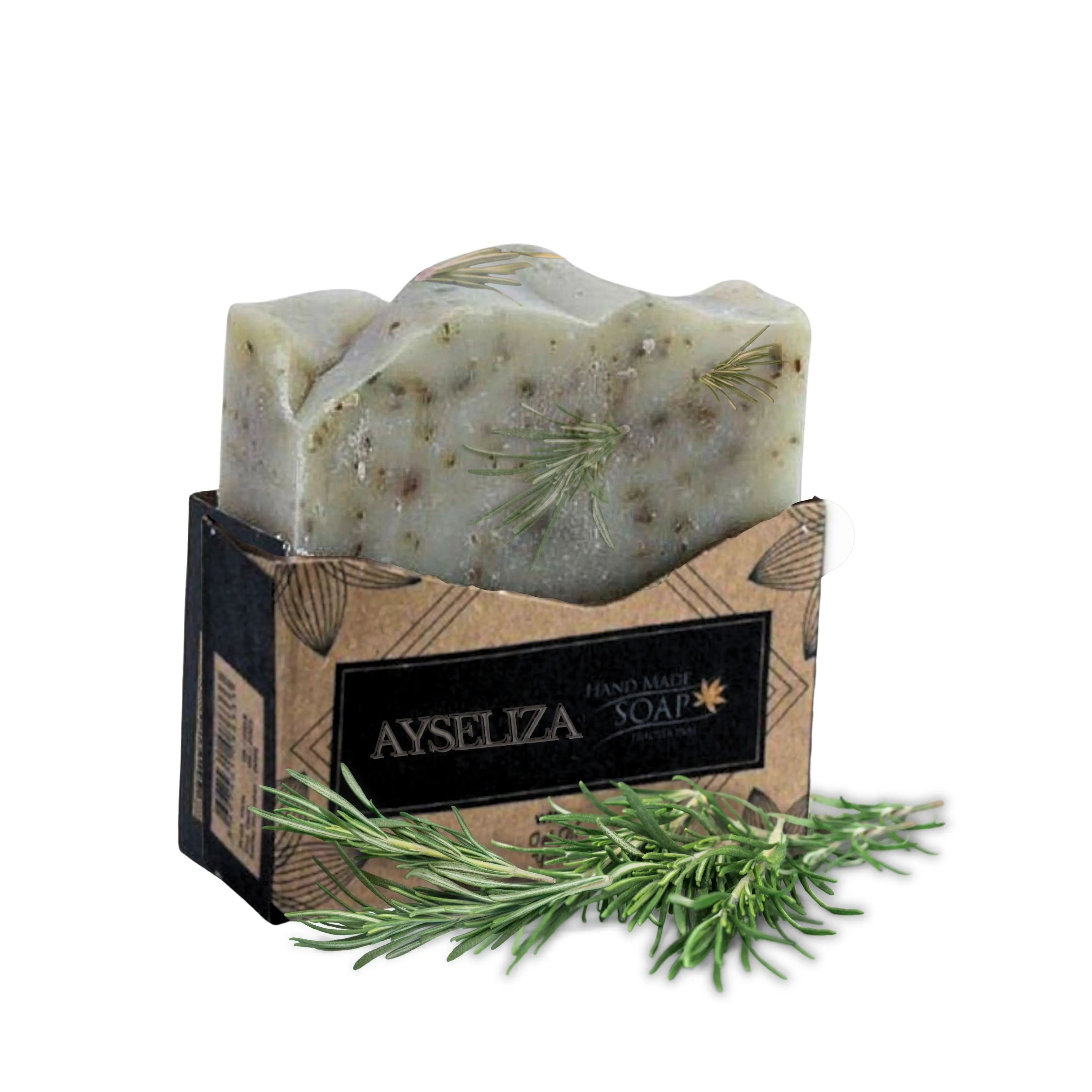 Ayseliza rosmarino artigianale a base di erbe toilette Logo personalizzabile Eco Friendly lavanderia sbiancante saponi organici naturali