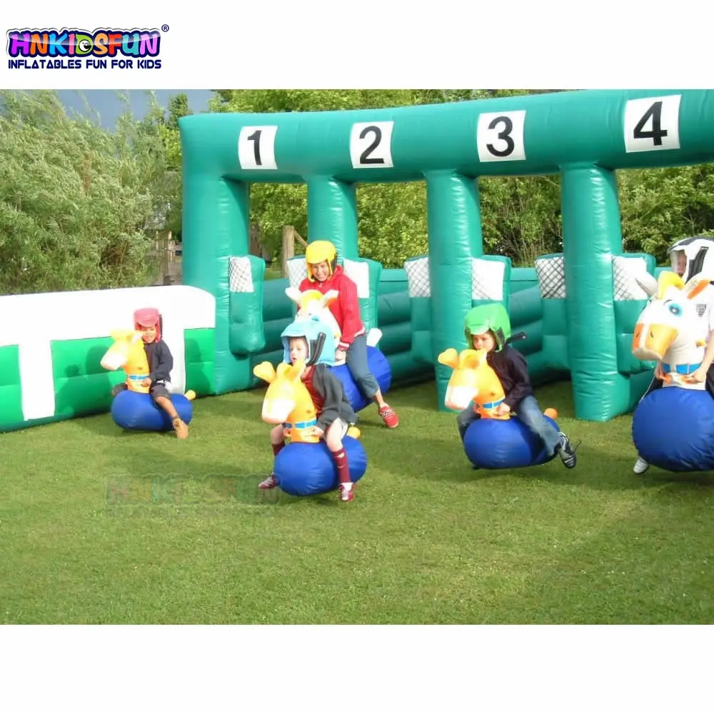 Ngoài Trời Inflatable Pony Hop Racing Derby/Ngựa Nhảy Race Game/Fun Derby Inflatable Đua Ngựa Cho Trẻ Em Và Người Lớn