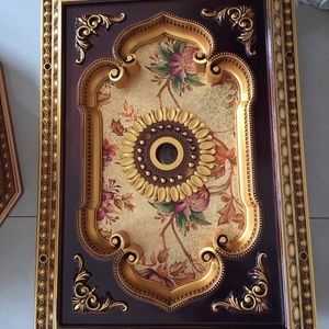新设计矩形欧洲天花板图案发光二极管PS艺术装饰天花板 - Product Image 1