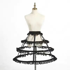 Ayarlanabilir kılçık kuş kafesi tasarım siyah ve beyaz Lolita kısa Petticoats ile serin içi boş şiddet-<span class=keywords><strong>carmen</strong></span> kafes