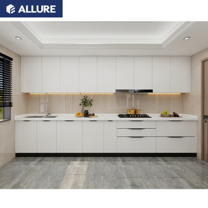 Allure L şekli Shandong komple Wpc kırmızı taban mobilya mutfak dolabı mutfak odası