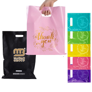 厂家价格定制Logo印刷Ldpe Hdpe塑料模切谢谢承运购物包装袋 - Product Image 3