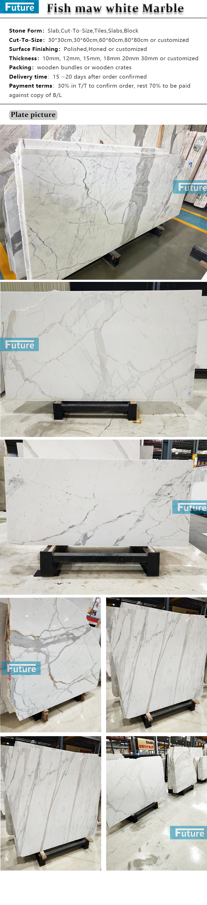 Fish maw white marble Natural Stone Chinese marble  slab  tile  floor marble table dining table set floor tiles background