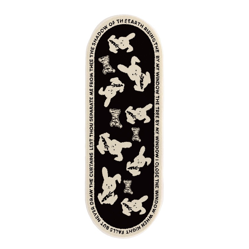 Tapis de chevet Rabbit Happy Rabbit Happy - Noir