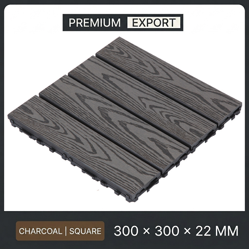 Charcoal - Linear Slat (Embossed)