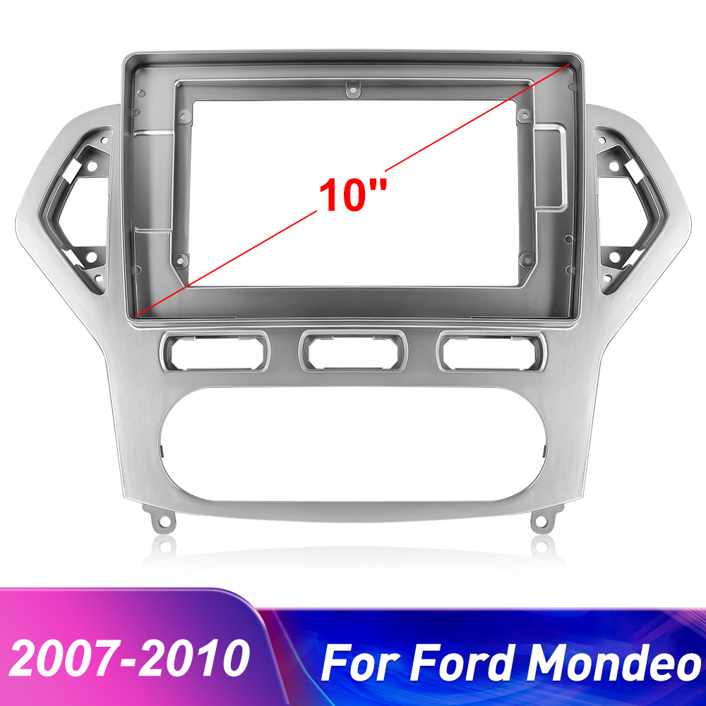 Podofo 2 Din Car Multimedia Player Universal Frame For Ford /Momdeo Manual 2007-2010 With Protocol