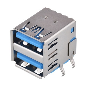 2x1双层弯曲角外壳USB 3.0母充电连接器USB 3.0插孔 - Product Image 3