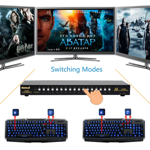 JideTech HDMI USB KVM交换机16端口，分辨率高达4K @ 30hz，带USB 2.0集线器支持Linux Mac Unix的热键鼠标切换 - Product Image 6