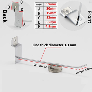 Nhà Máy <span class=keywords><strong>slatwall</strong></span> phụ kiện đá phiến tường kệ Chân đế treo Công cụ <span class=keywords><strong>slatwall</strong></span> móc hiển thị móc - Product Image 6