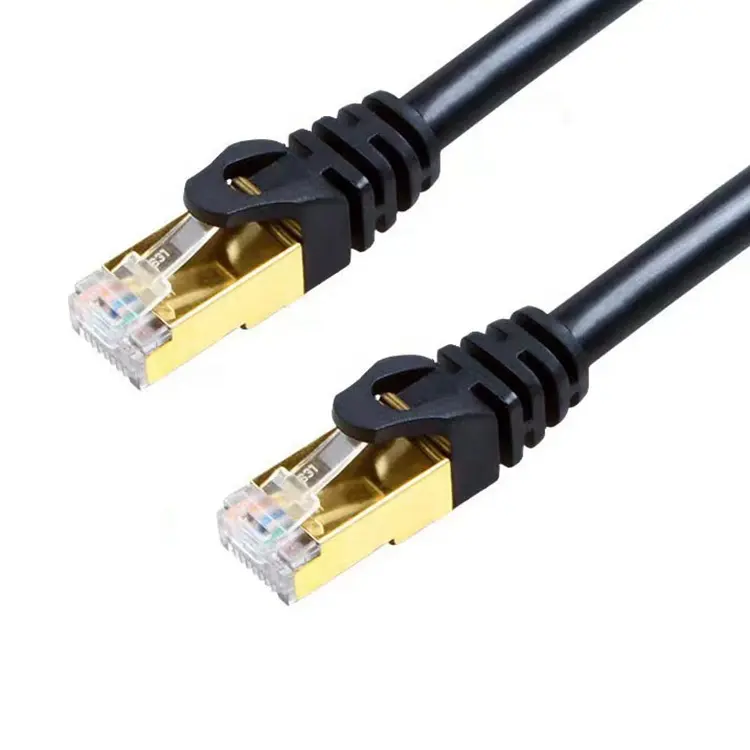 كابل شبكات cat7 بجودة عالية بمنفذ متكامل متكامل oFC كابل شبكات cat7 sftp/sstp rj45 cat5e cat6 cat6a