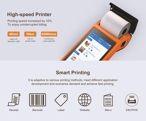 Escáner de código Qr para pago inteligente dispositivo electrónico portátil para tickets con Android Pos, lector de tarjetas Nfc/Rfid - Product Image 3