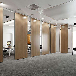 Manual Folding <strong>Partition</strong> Walls <strong>System</strong> Sliding Decorative Room Dividers <strong>Partitions</strong> Movable Partitioning MDF Wall - Product Image 2