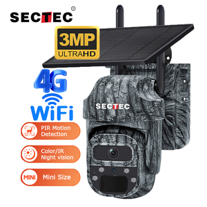 赛特克工厂制造3mp IP66 WiFi和4g户外太阳能PTZ摄像机家用360 Ptz闭路电视知识产权安全太阳能摄像机跟踪摄像机 - Product Image 1