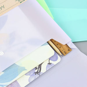 Habgp 9 pcs Manilla thư mục 8.5x11 inch, 1/3 cắt Tab màu thư mục thư mục thư kích thước, thư mục nhựa thẩm mỹ, trường học - Product Image 2