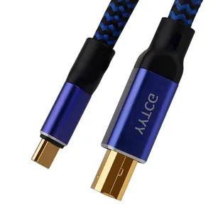 HIFI USB Cable Type-<strong>C</strong> to Type-B 6N OCC Hifi Data Cable Universal Data Line USB Audio Cable