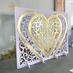 パーティーのための高品質の誕生日パーティーハートPVC背景スタンド花の背景結婚式のイベントアーチの背景 - Product Image 2