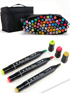 ชุดปากกามาร์กเกอร์สำหรับวาดภาพสี24 48 60 80 120 168สีสำหรับสเก็ตช์ภาพแอลกอฮอล์จากศิลปิน - Product Image 4