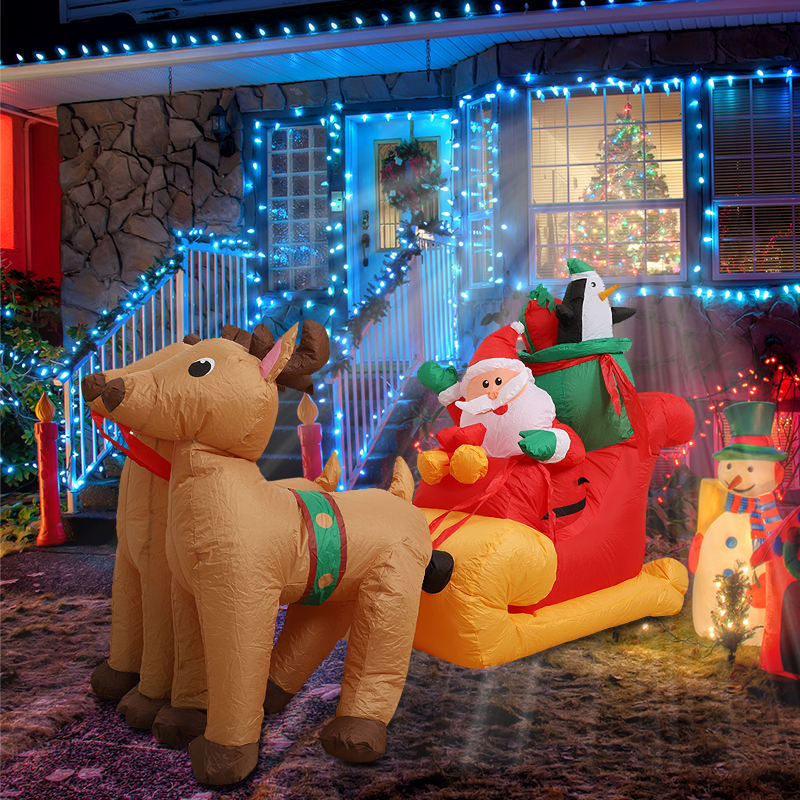 Santa Claus Sleigh with Moose