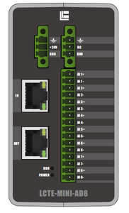 Automatización industrial Entrada analógica de 8 canales EtherCAT Mini Módulo IO remoto Entrada y salida