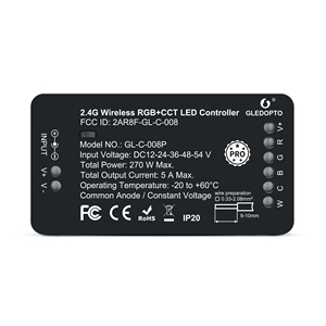 GLEDOPTO 2021 новый черный корпус 2,4G PRO Smart LED RGBCCT приемник ZIGBEE 3,0 протокол RGB + CCT светодиодный контроллер - Product Image 1