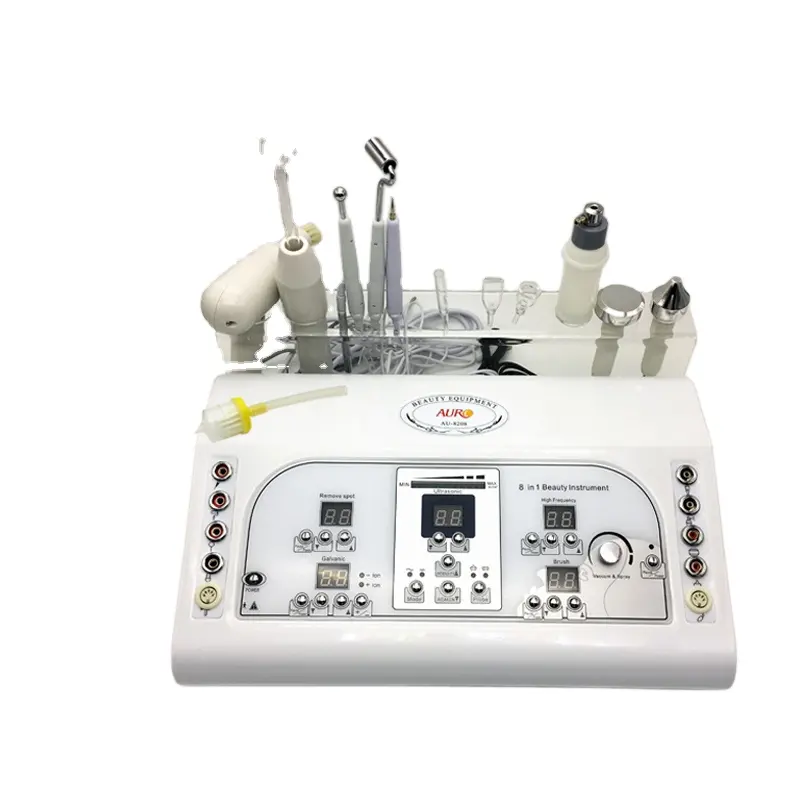 AU-8208 Machine faciale 8 en 1 pour éliminer les taches, équipement à ultrasons
