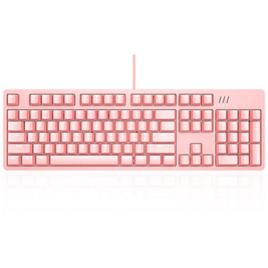 Teclado y ratón usb con cable para ordenador, teclado mecánico para videojuegos, color rosa - Product Image 4
