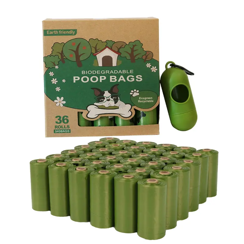 Bolsas de arena compostables, bolsas de caca de perro de desecho biodegradables personalizadas, bolsas de caca sostenibles y respetuosas con la tierra de 3 a 5 días