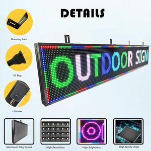 Светодиодный экран WiFi + USB P10 RGB цветной знак уличный внутренний светодиодный рекламный программируемый прокручивающийся знак - Product Image 3