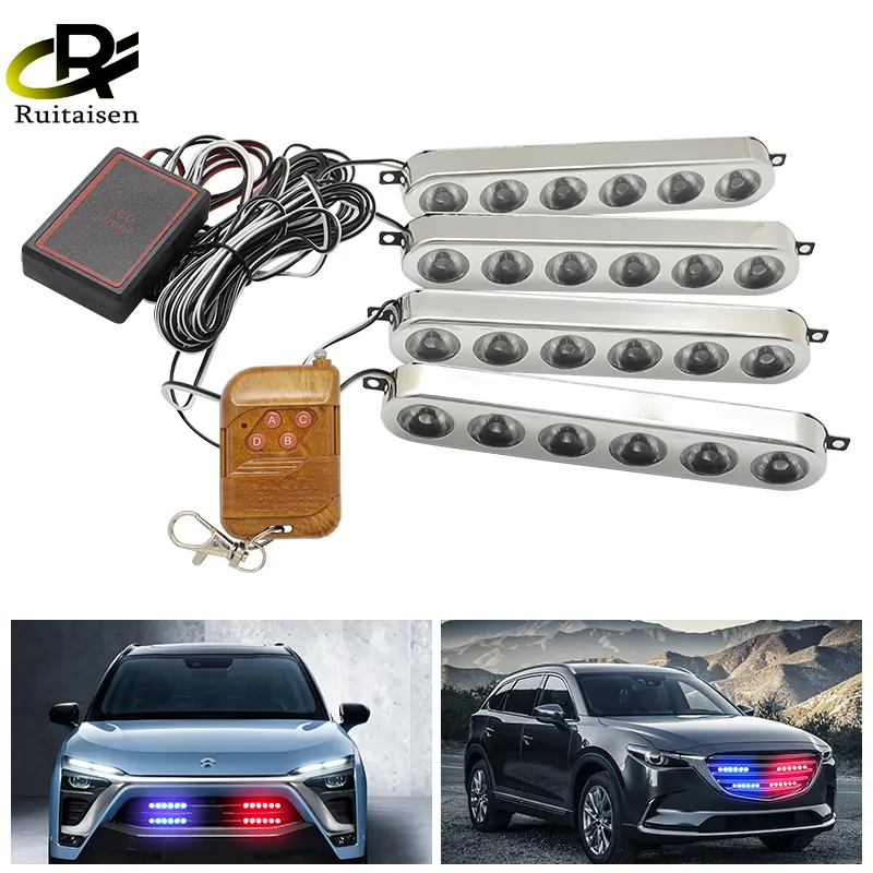 2x4 LED kamyon yanıp sönen otomobiller flaşlı uyarı lambası ambulans acil durum lambası araba gündüz koşu işık araba aksesuarları