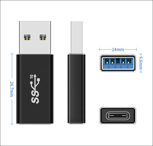 High Speed <strong>USB</strong> a Male <strong>to</strong> Type C Female Adapter <strong>USB</strong> a 3.0 <strong>to</strong> Type C 3.1 Converter - Product Image 3