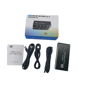 USB3.0 <strong>KVM</strong> <strong>Switch</strong> with Button <strong>Switch</strong> EDID 2 Port HDTV 4K 60Hz Resolution <strong>1</strong> Monitor 2 Computers 4 USB3.0 Ports Camera Projector