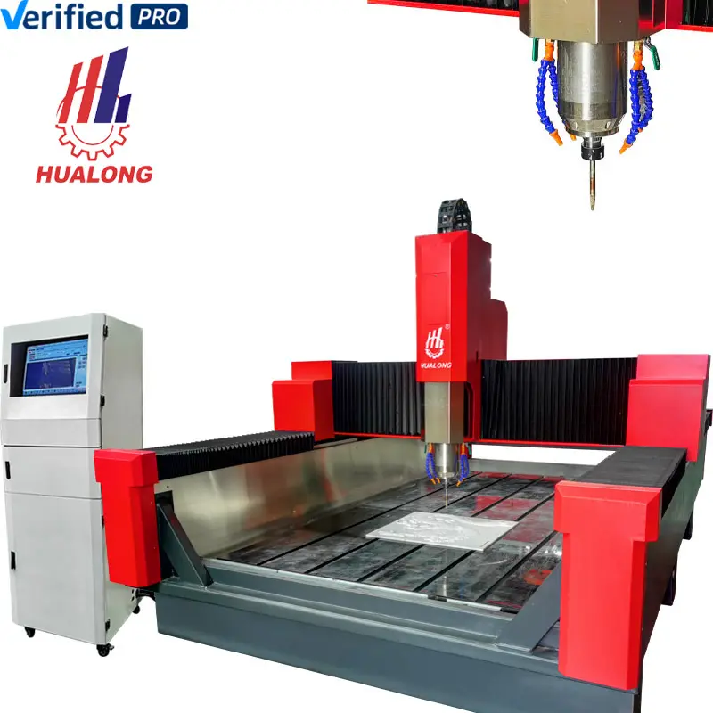 HUALONG 기계 HLSD-1525-1 핫 세일 3 축 돌 화강암 조각사 헤드 스톤 조각 라우터 cnc 대리석 조각 기계