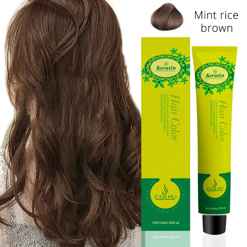 Marchi di tinture per capelli cinesi all'ingrosso COLISI colorante per capelli permanente organico permanente colorante per capelli crema colorante