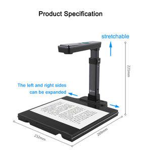 多语言OCR识别桌面自动对焦文档扫描仪8MP OCR文档扫描仪A4折叠 - Product Image 6
