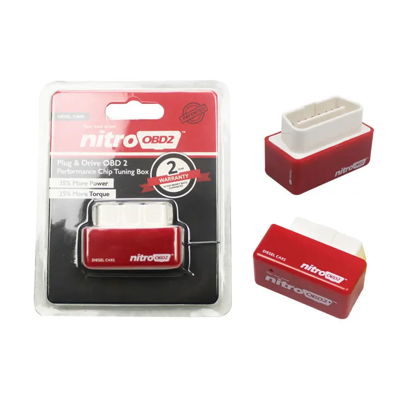 15% ahorro de combustible ECO OBD2 Nitro OBD2 Chip Tuning Box Dispositivo de optimización de combustible para automóviles diésel o de gasolina economizador de combustible