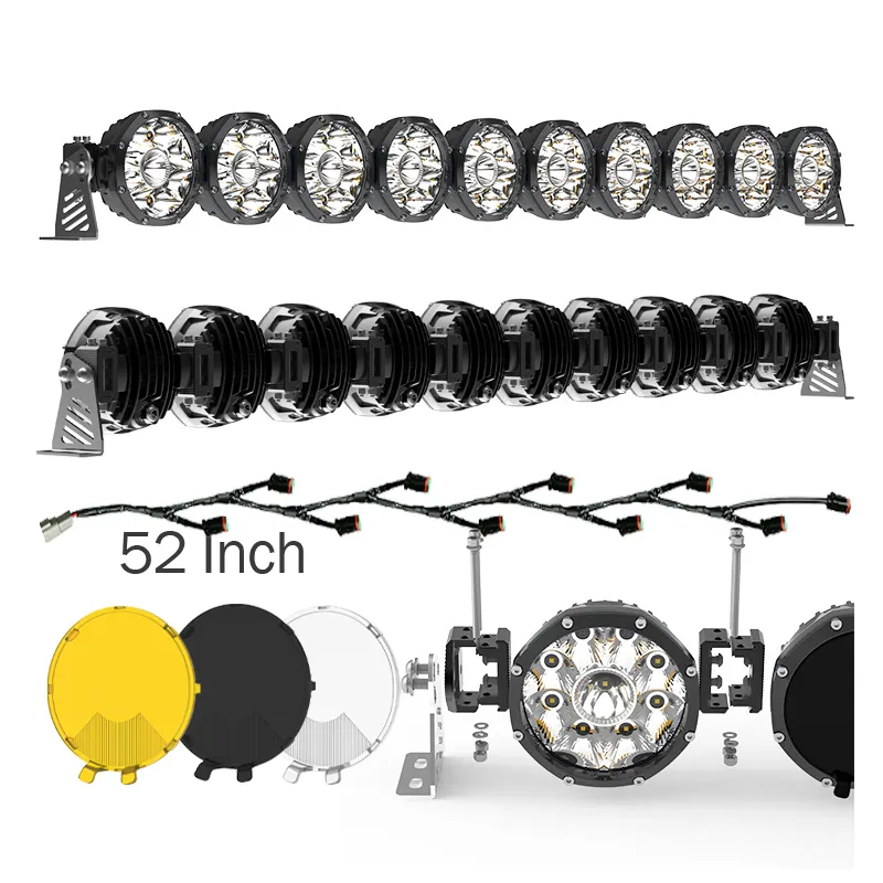 4x4 kc feux tout-terrain camion tout-terrain 52 pouces Led barre lumineuse