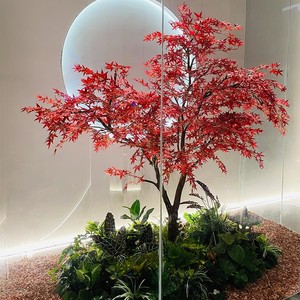 High LEVEL Real Wood <strong>Trunk</strong> Realistic Maple Tree Artificial <strong>Red</strong> Maple Tree for Indoor and Outdoor Decoration - Product Image 3