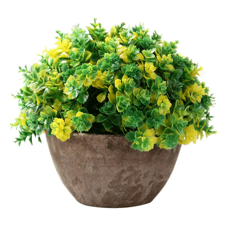 Bunga Buatan Hydrangea Warna-warni, Pot Bonsai Pot In Figuline untuk Dekorasi Taman