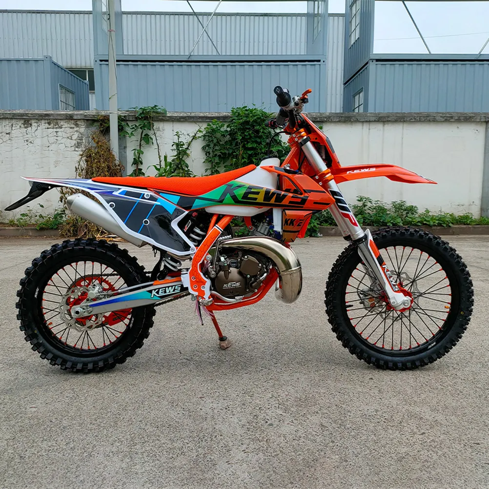 KEWS Motocross Enduro yarış motosiklet 2 zamanlı 250cc kir bisiklet 250cc Off-road motosiklet