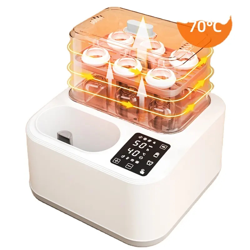 Multifunction LED Display Milk Formula Heat Food Electric Steam Sterilizer With Dryer And Bottle Warmer