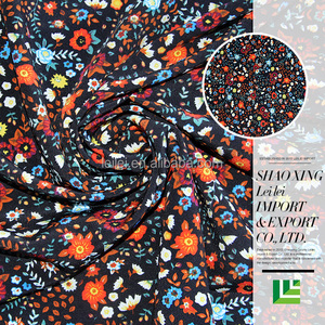 Specializing in 100% Polyester Digital Printing Fabrics 150gsm with Metallic Feature for Women's Retro Style Dresses - Product Image 1