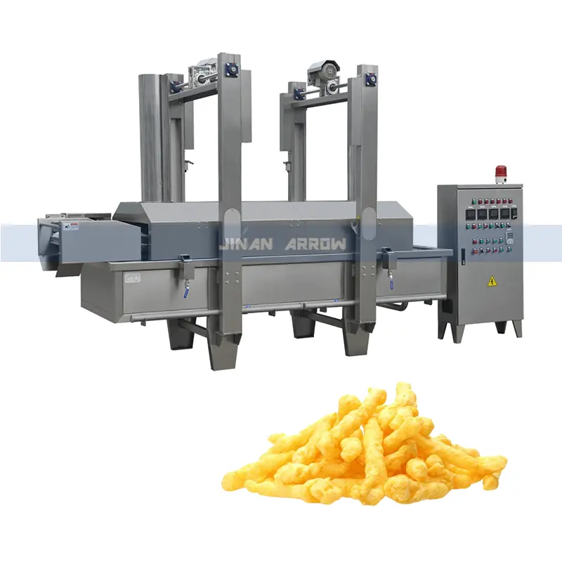 Machine de traitement de collations de boucles de fromage de maïs feuilleté Fournisseurs de machines d'extrudeuse Kurkure