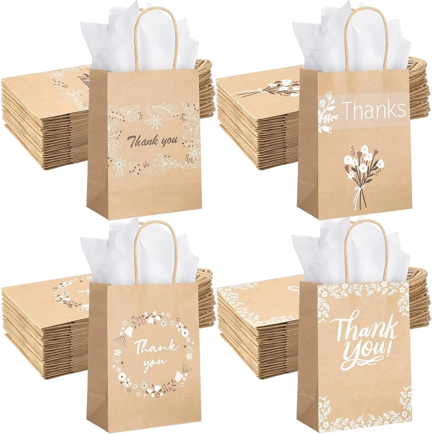 Luxus benutzer definierte Größe Paket personal isierte Mini-Papier träger Geschenk danke Taschen für kleine Unternehmen benutzer definierte