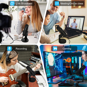<strong>USB</strong> condenser microphone <strong>computer</strong> with headphone output volume <strong>control</strong> mobile <strong>game</strong>, plug-and-play gamer microphone for PS4 PS5 - Product Image 6