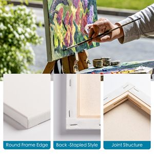 Heavy-Duty khung gỗ kéo dài vải ba primed axit-miễn phí 100% cotton trống vải cho bức tranh Acrylic dầu màu nước - Product Image 3