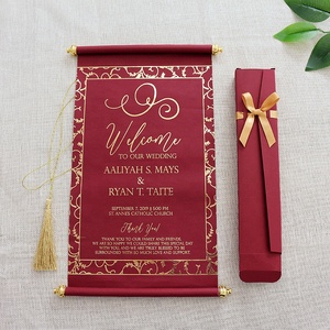 Недорогой дизайн, пригласительный прокрутка с коробкой и кисточкой - Product Image 1